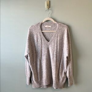 Women's V-Neck Sweater - Gray